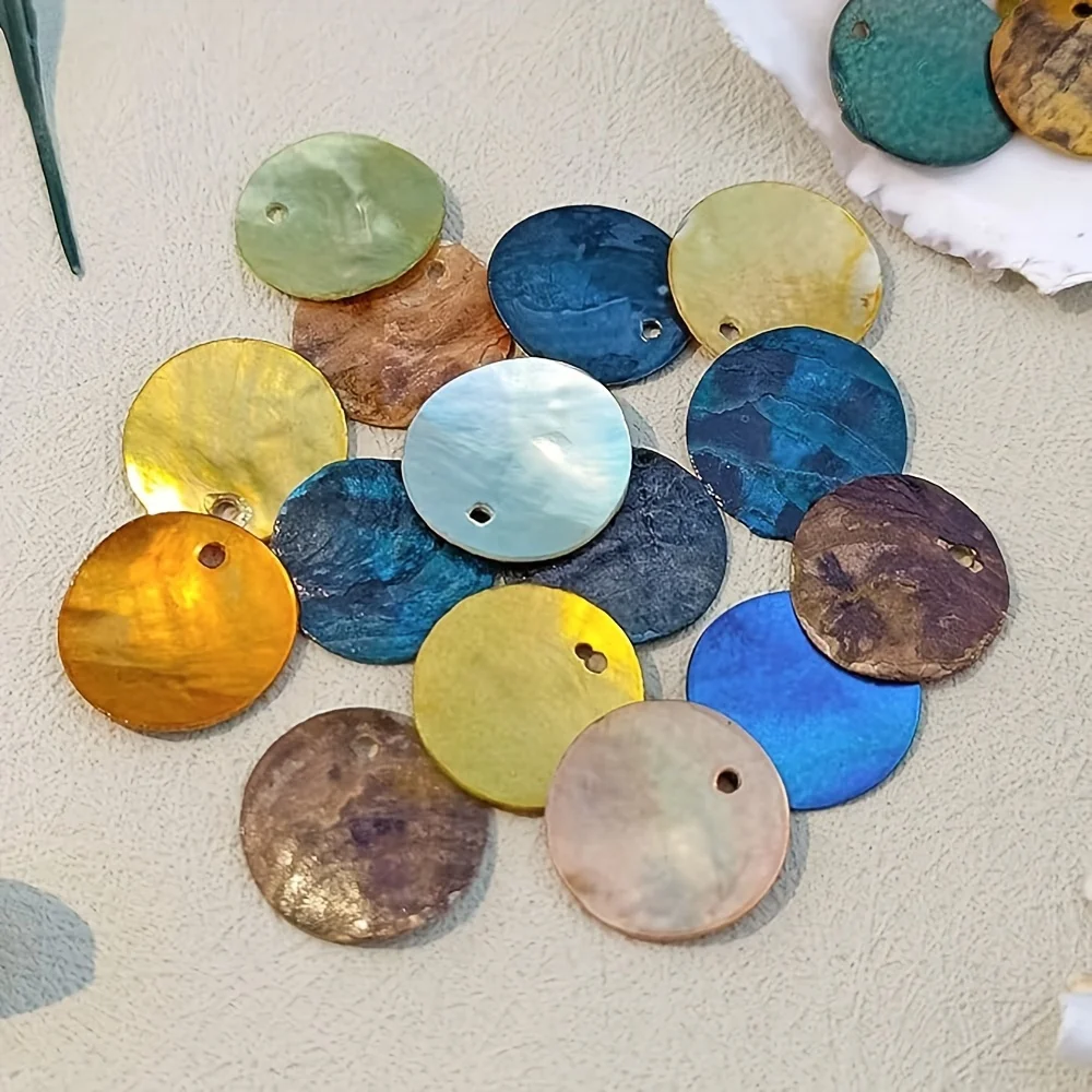 12/36/72pcs Boho-Chic MixedColorScallop Shells Bead For DIY Craft ,Beach Vacations, Weddings, Birthdays,  Valentine\'s Gifts