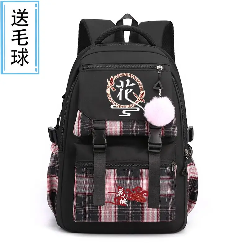 sac-a-dos-de-grande-capacite-motif-ecossais-noir-rose-bleu-tian-guan-ci-fu-anime-sacs-d'ecole-pour-filles