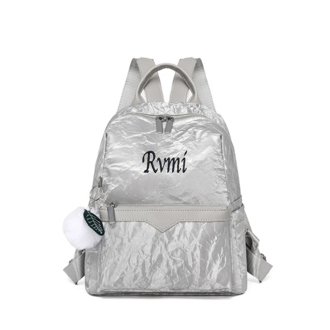 

Watercolor Pattern Retro Custom Embroidery Backpack, Leisure Large Capacity Travel Commuting Bag, Versatile Student Schoolbag
