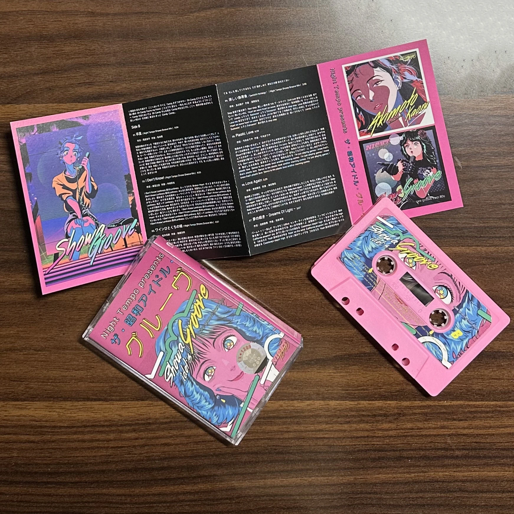 New Vaporwave Showa Night Tempo Presents Music Tape Bored Teenager Cosplay Cassettes Soundtracks Box Car Recorder Walkman Tape