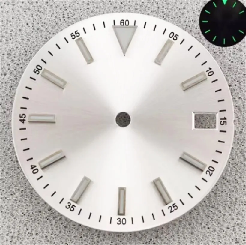 

Циферблат 28,5 мм подходит для механического механизма NH35 NH36, зеленого светящегося циферблата, буквального циферблата, аксессуаров для часового механизма
