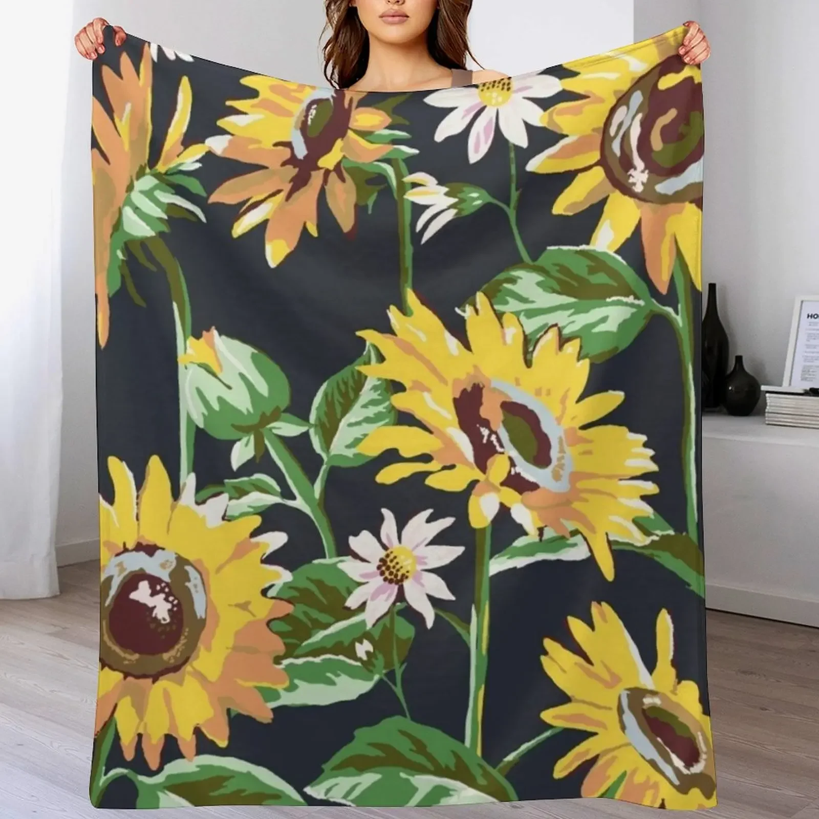 

Vera Bradley sunflower Throw Blanket Travel halloween Sofa Throw funny gift Blankets