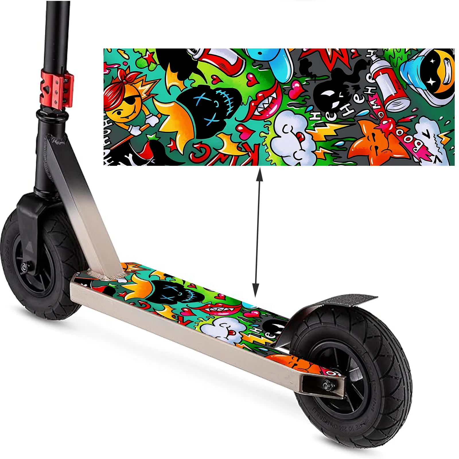 

1 Large Street Hip Hop Wind Scooter Sticker, Scooter Decoration Sticker/Suitable for Scooter/Portable Folding Scooter/Heavy