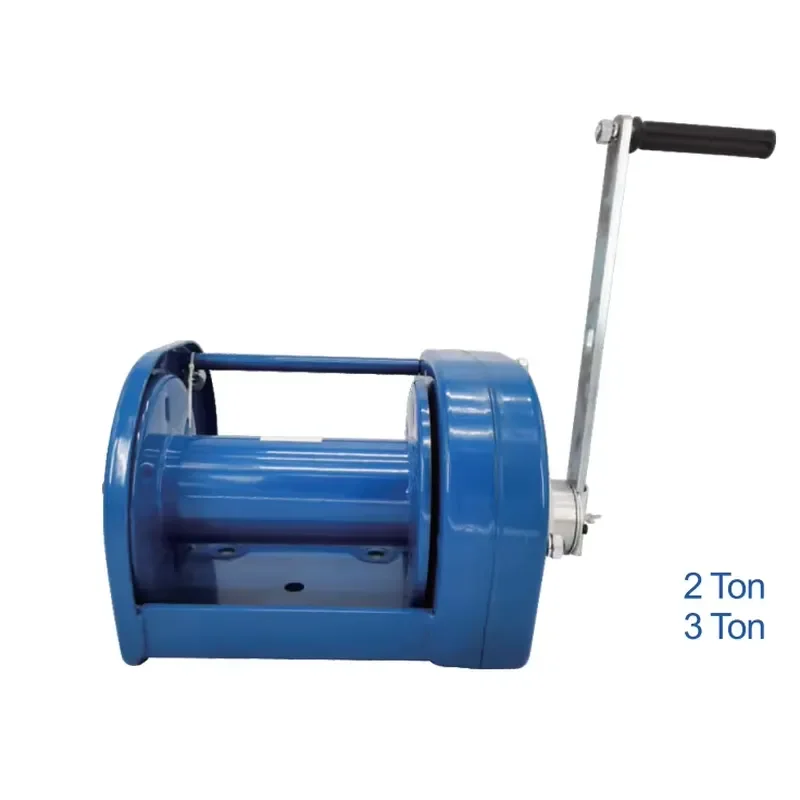 Manual Hand Winch 0.5T 1T 2T 3T Heavy Duty Brake Wire Rope Hoist 40m Lifting Tool for Construction Industrial Use Portable