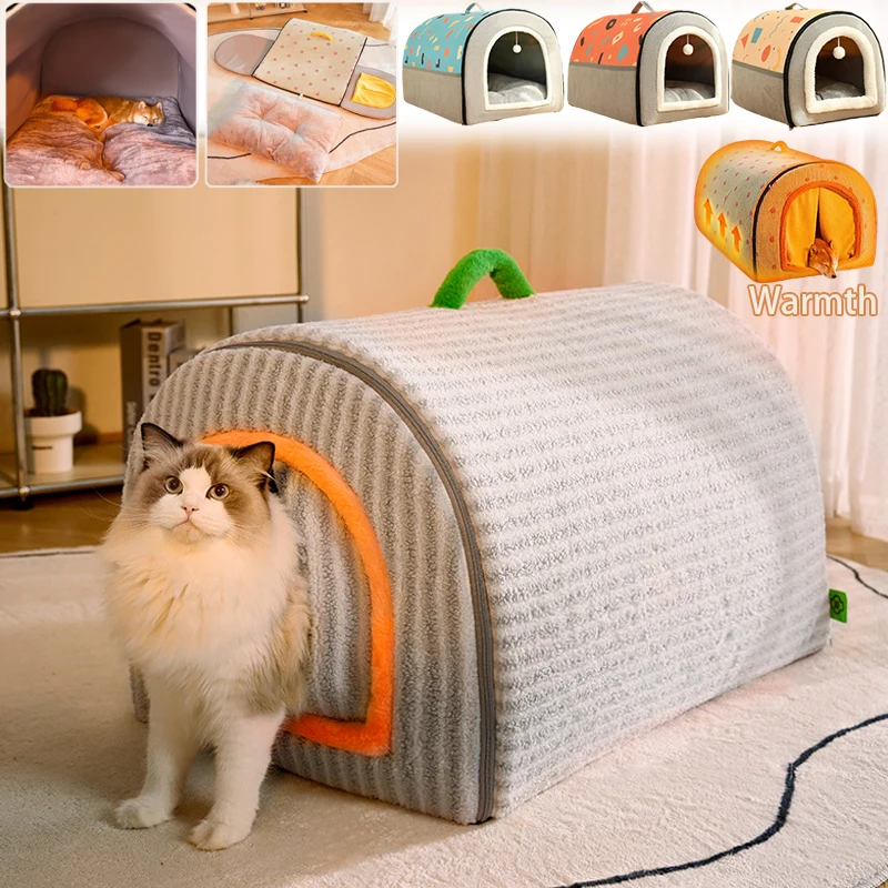 New Autumn Winter Warm Dog House Detachable Pet Sleeping Bed for Small Medium Dogs Cats Soft Non-slip Dog Kennel Cama Para Perro