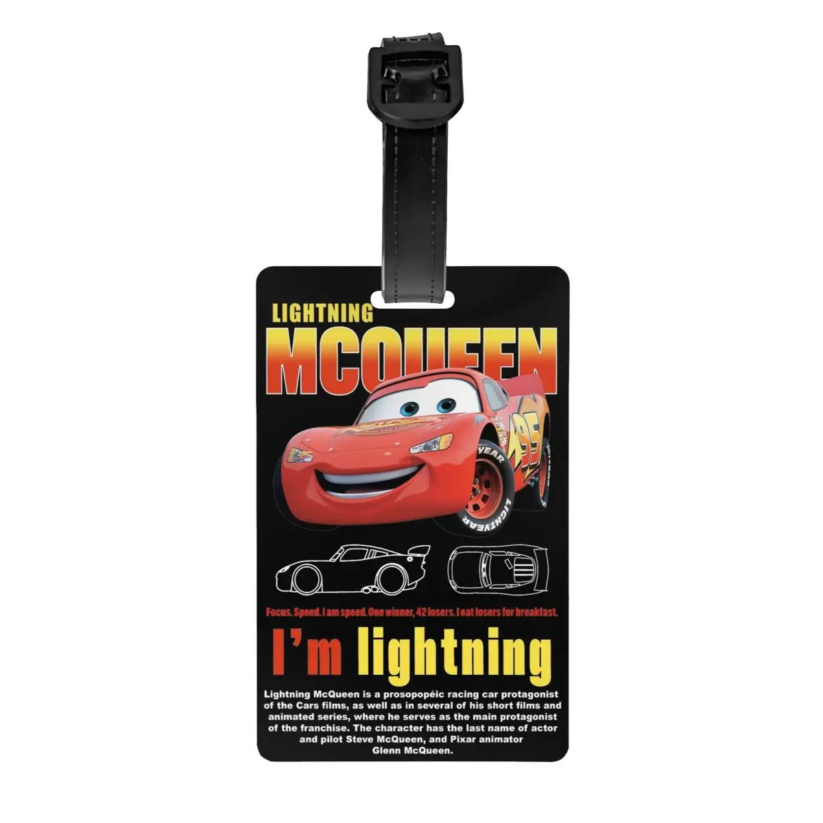 Lightning Mcqueen Cars Galaxy Luggage Tags Travel Silicon Portable Label Holder Baggage Tag Name ID Address Suitcase Tag Gifts