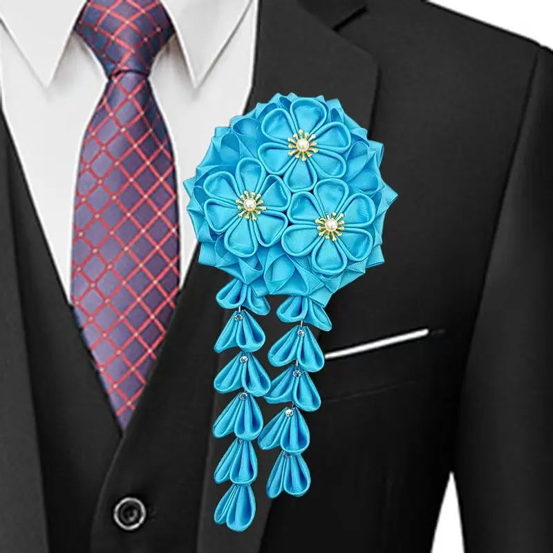 

New Fashion Handmade Chest Flowers Exquisite Original Design Business Banquet Suit Shirt Evening Dress High End Accessories