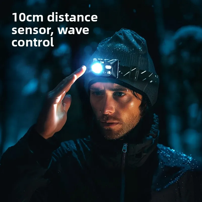 

Bright Rechargeable Headlamp for Hiking & Fishing, Super Long Runtime & Waterproof Headlight for Night Outdoor Activities