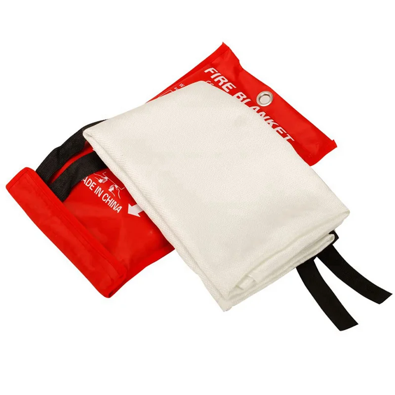 LBER 2X Fire Blanket Fiberglass Fire Emergency Blanket Flame Retardant Blanket Emergency Survival Safety Cover