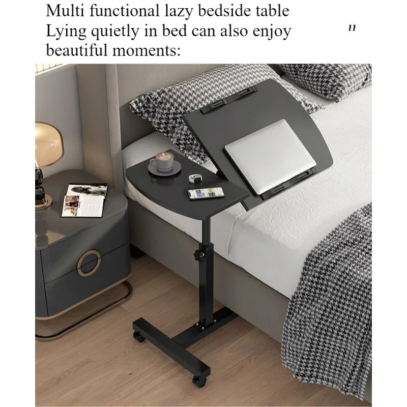 Removable bedside table Simple household computer table Lazy bed Desk dormitory bedroom Bedroom lifting small table image 5