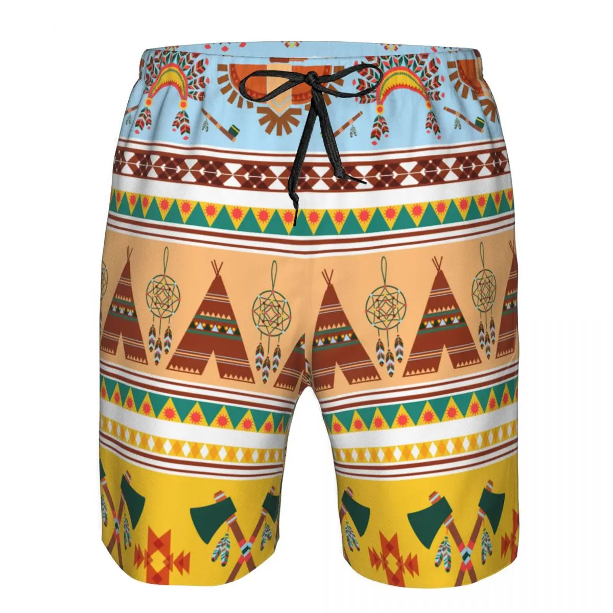 

Men Shorts Sports Athletic Running Sport Fitness Beach Basketball Jogging Man Loose Short Pants Tribal EthnicEvintage