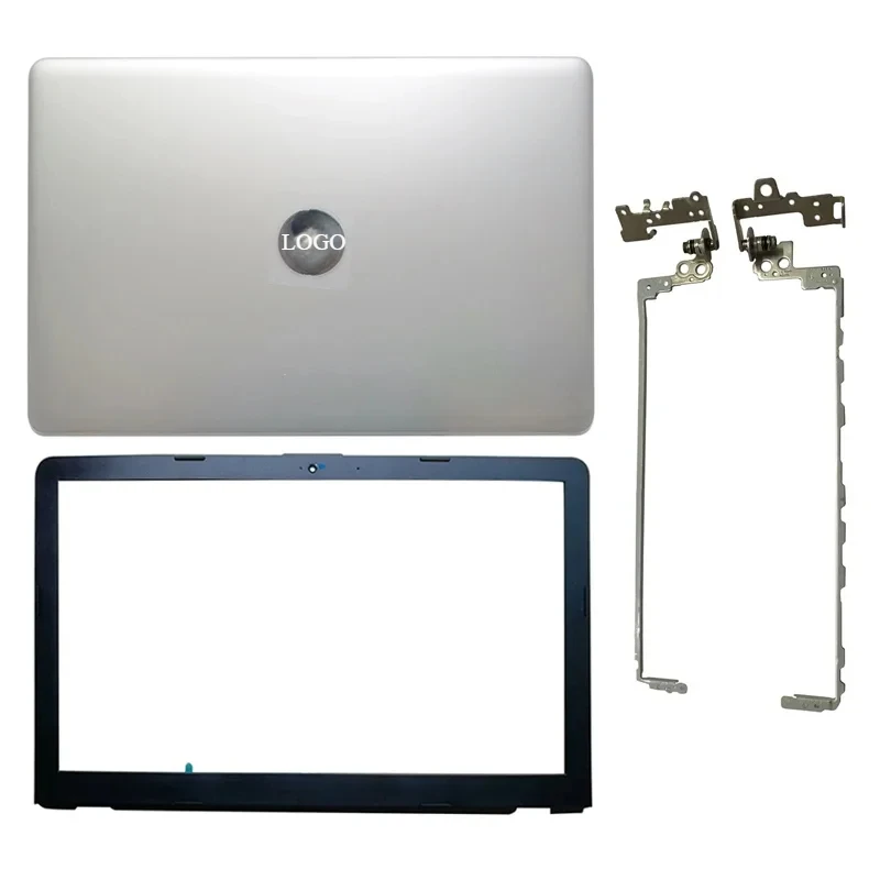 New for HP 15-BS 15-BW 15-RA 15-RB 15Q-BU 250 G6 255 G6 TPN-C129 Laptop LCD Back Cover Screen Lid Front Bezel Hinges Case Silver