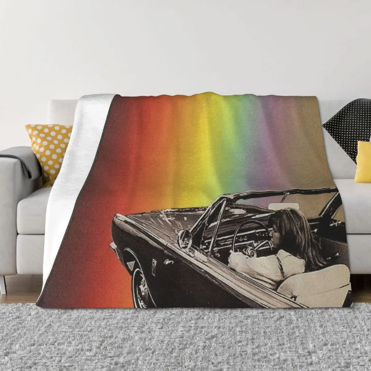 

Drive! Throw Blanket Decorative Sofas Single Sofa Quilt Soft Beds Blankets