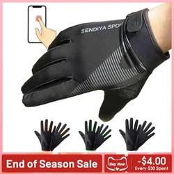 Men Cycling Gloves Breathable Fitness Weight Lifting Gloves Full Finger Touch Screen Motorcycle Bicycle Mtb Bike Riding Gloves