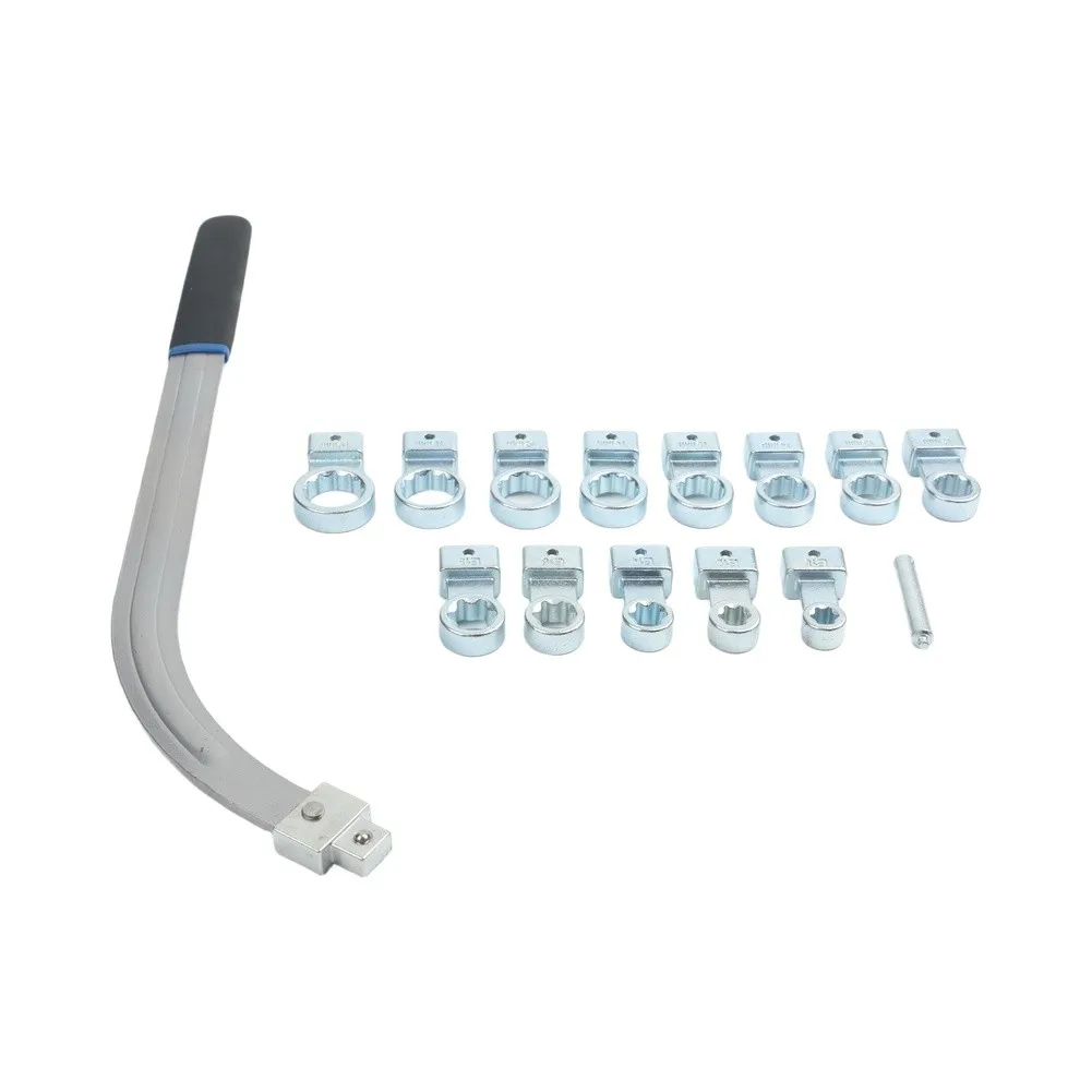 As Shown In The Figure Ratcheting Wrench Extended Reach Wrench Set Hand Tool Set Long Curved Handle Compact Storage Case