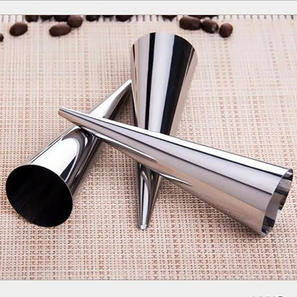 Stainless Steel Pastry Horn Molds Conical Tube Cone Croissant Mould Baking Tool