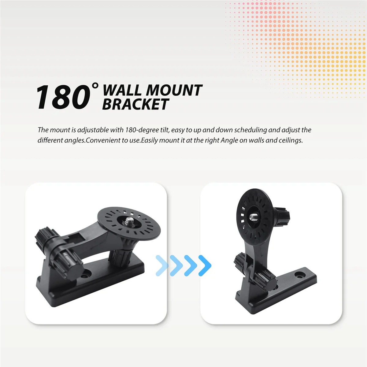 Wall Mount Bracket Cam Storage Stand Holder 180 Degree Adjustable For Cloud Camera 291 Series Wifi Home Security Camara(Black)