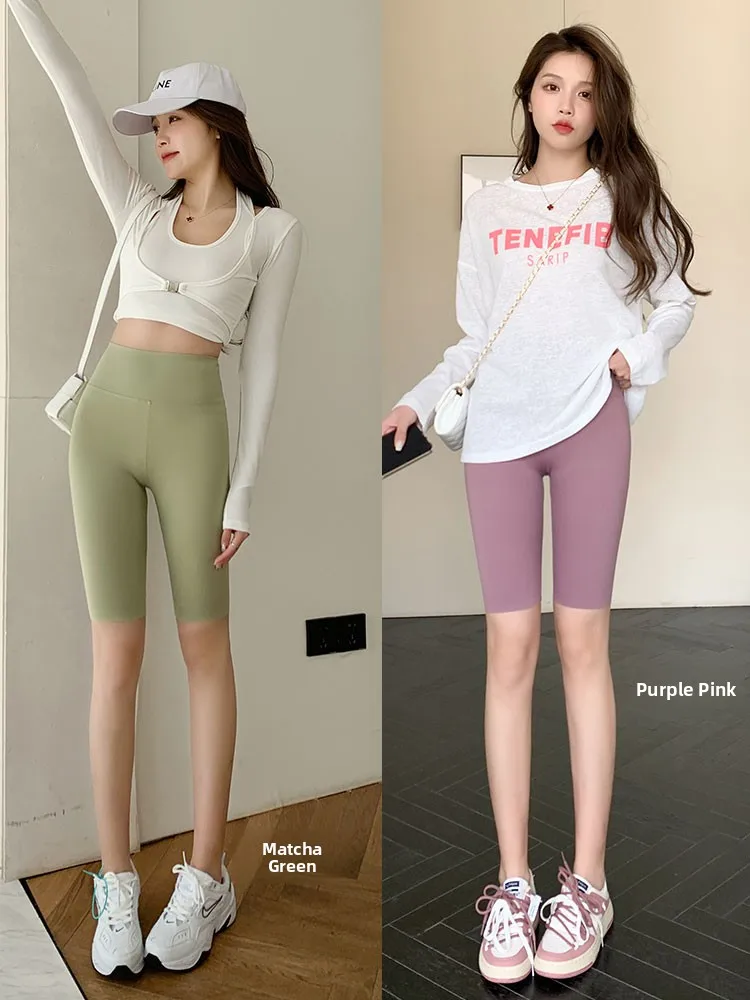 Calças Femininas de Yoga Arkskin, Finas e Justas, Comprimento de Cinco Quartos, Ideais para Corrida e Ciclismo no Verão