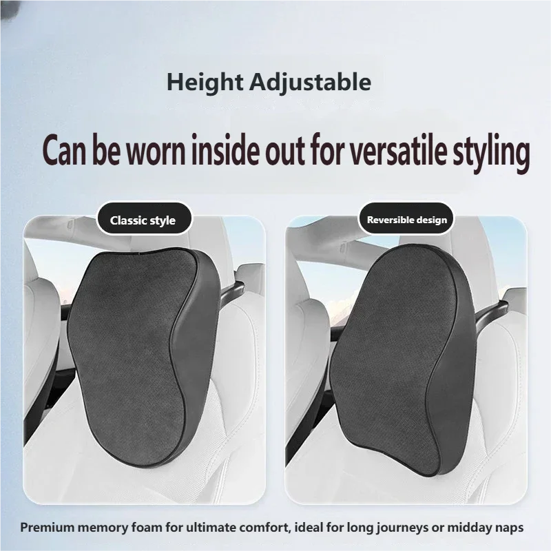 

For Tesla Model YL/Y/3 Seat Memory Foam Neck Pillow Relieve Stress Pillow Protective Lumbar Support Headrest Cushion