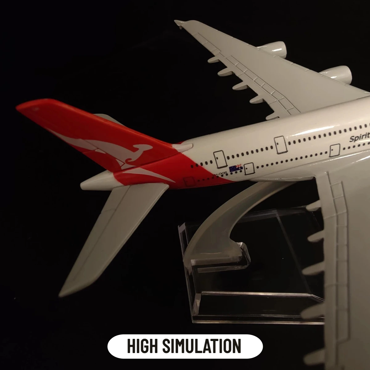 Scale 1:400 Metal Aircraft Model, Qantas A380 Airplane Diecast Plane Aeroplane Home Office Decor Mini Moto Toys for Boy