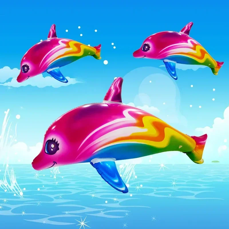 Golfinho inflável tubarão crianças piscina festa brinquedo colorido golfinho flutuante água praia esportes presente das crianças brinquedo inflável