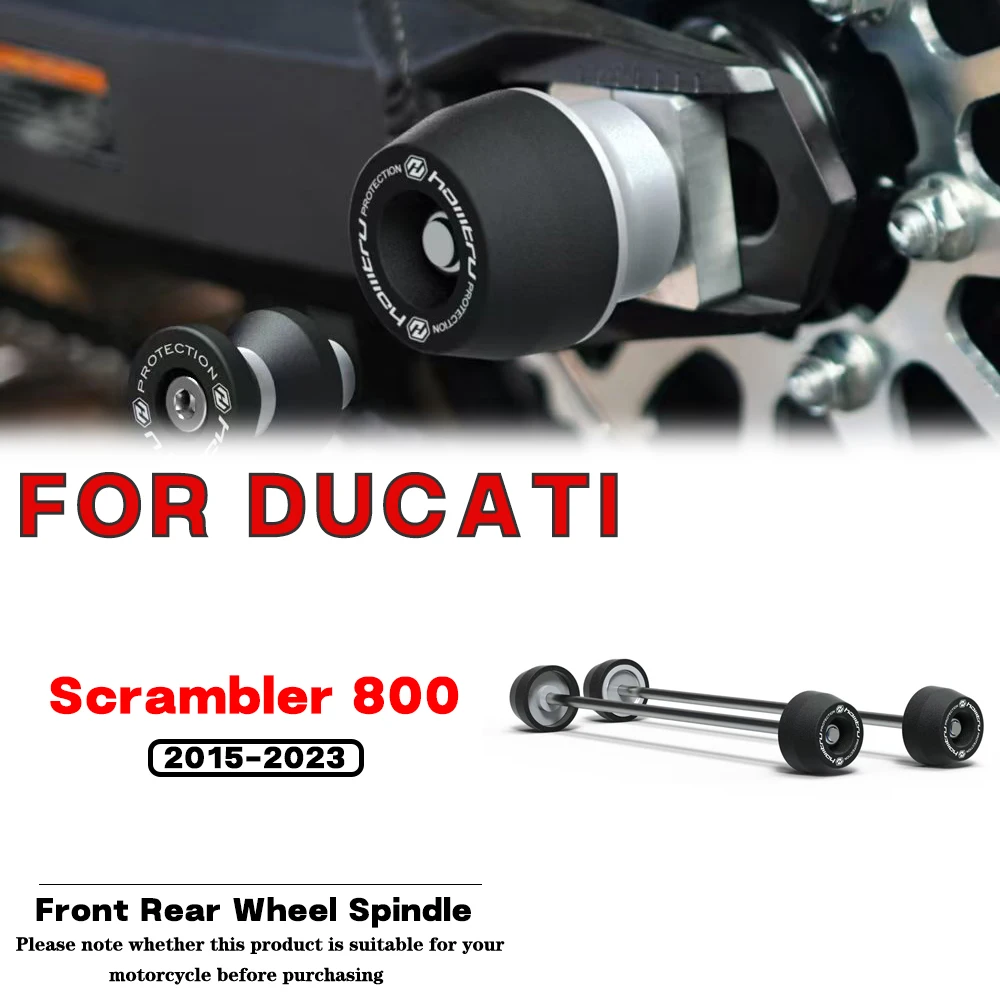 For DUCATI Scrambler 800 2015 2016 2017 2018 2019 2020 2022-2023 Motorcycle Accessories Front Rear Wheel Spindle Crash Protector