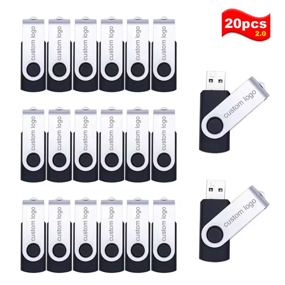 

20 шт./лот, металлическая USB-флешка с логотипом, 32 ГБ, флэш-накопитель, 128 ГБ, 64 ГБ, водонепроницаемая, 16 ГБ, 8 ГБ, 4 ГБ, флэш-накопитель USB 2,0, ключ