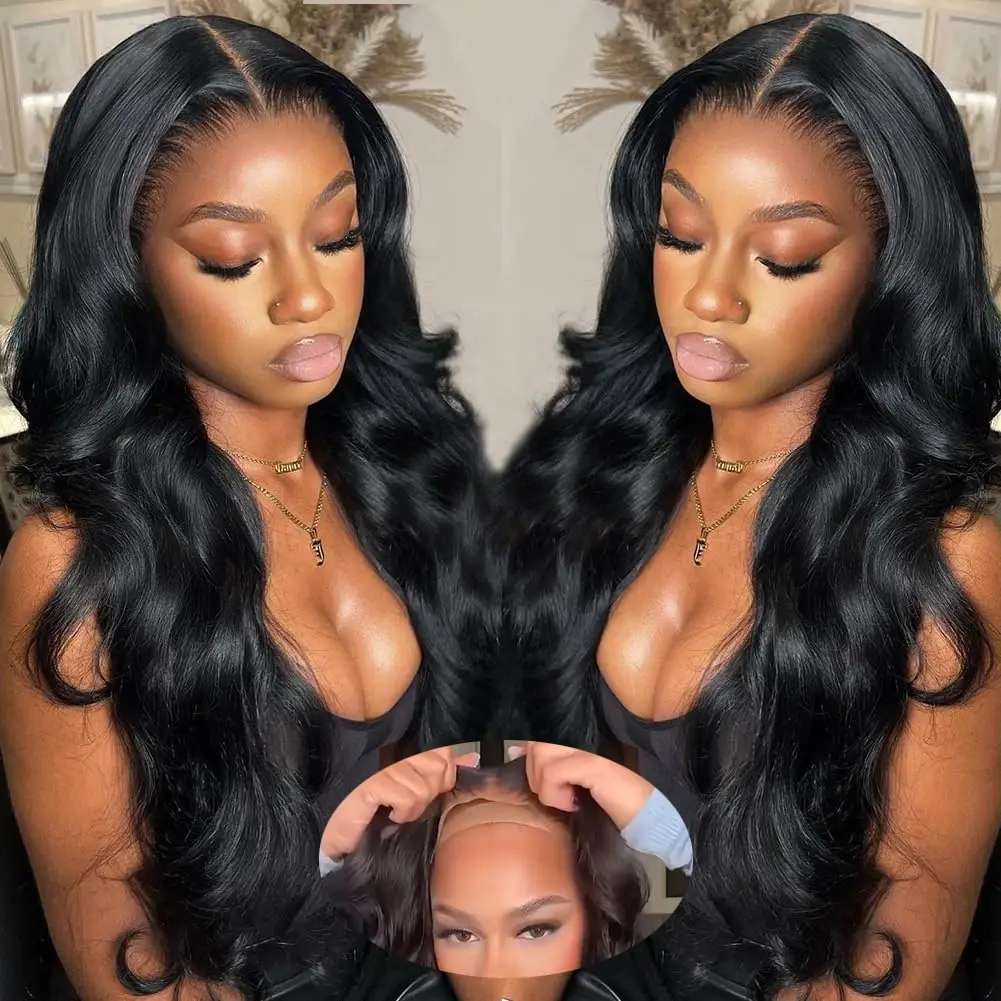 Body Wave 180% 6x4 5x5 Wear And Go Glueless Wig Human Hair Transparent Ready To Wear Lace Closure Wigs For Black Women On Sale