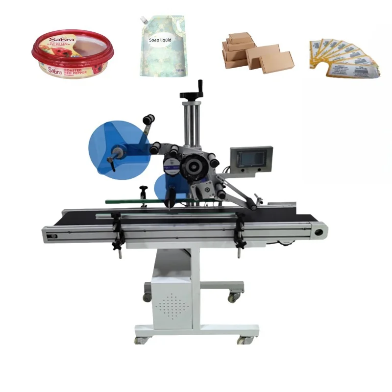 Fully Automatic Desktop Flat Surface Labeling Machine Tabletop Flat Face Bag Labeling Machine Square Bottle Labeling Machine