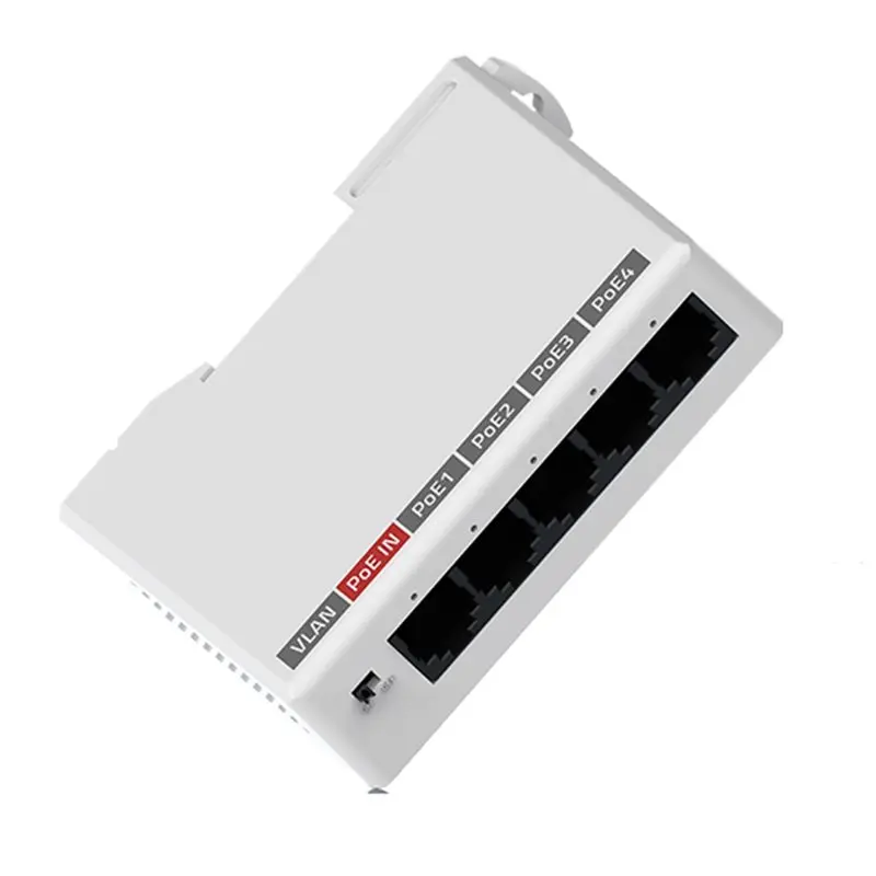 

Classic-5 Port Gigabit POE Extender 1000M Network VLAN POE Repeater DIN Raii Gigabit POE Extender