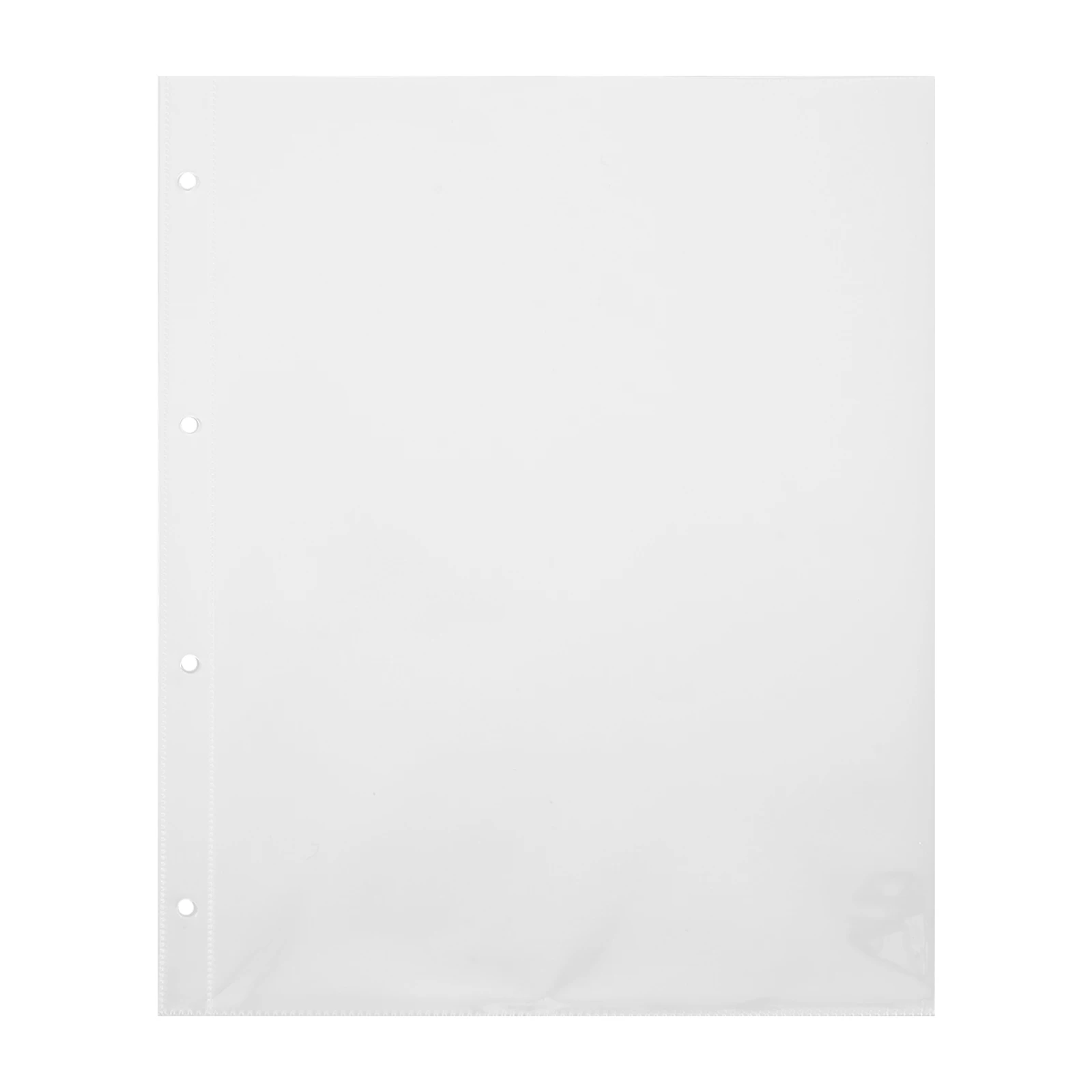 

10pcs Clear Binder Page Protectors Wear-Resistant Waterproof Document Storage Sheet Holders Pp Plastic Transparent Paper