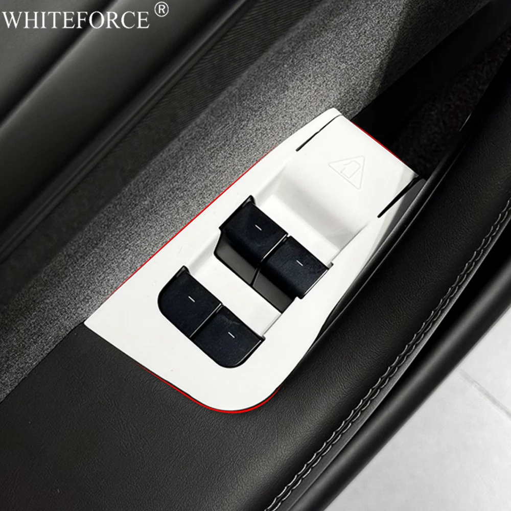 ل تسلا نموذج Y العرعر 2025 الزجاج رفع لوحة حصيرة نافذة زر الإطار واقية سيليكون نافذة رفع لوحة ملحق الكسوة