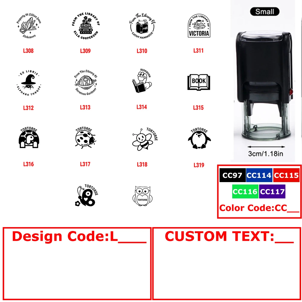 

Text Logo Design Personalized Press-Type Inking Stamp Customized Round Self-Inking Stamp for Scrapbooking Decuments Supplies