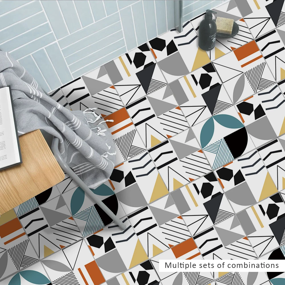 Nordic Style Kitchen Bathroom Decoration Backsplash Tiles Wall Stickers Vinyl Oil Proof Waterproof Scandinavian Geometric Home