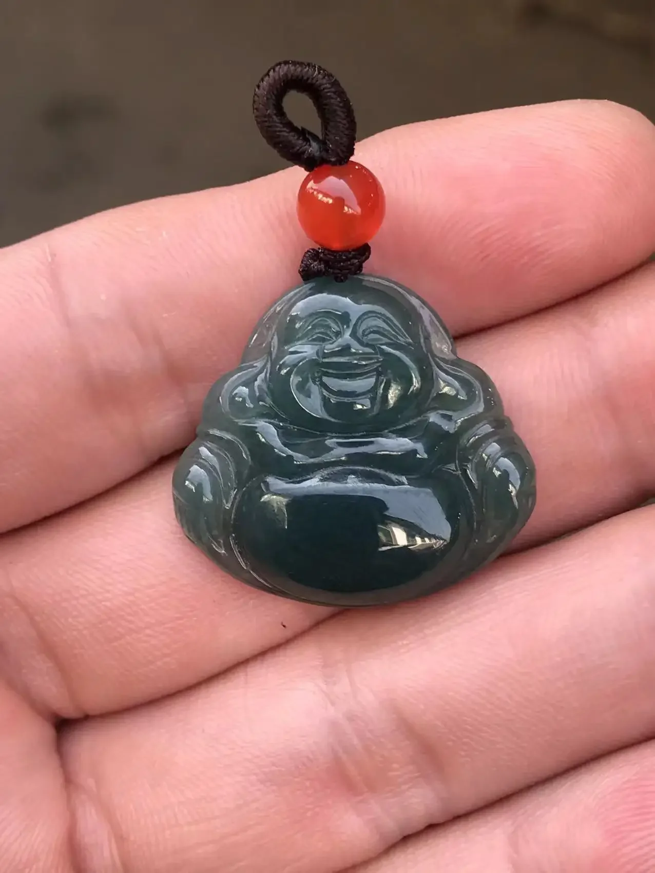 Natural A Myanmar jade 7A  Handcarved jade Buddha guan yin pendant necklace pendants jewelry jade necklaces women men