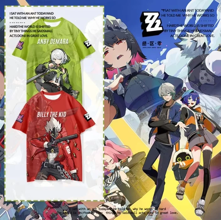 Popular Game Zenless Zone Zero Print T-Shirts 3D Fashion Men/Women Short Sleeve Crew Neck Tee Harajuku Style Streetwear Top