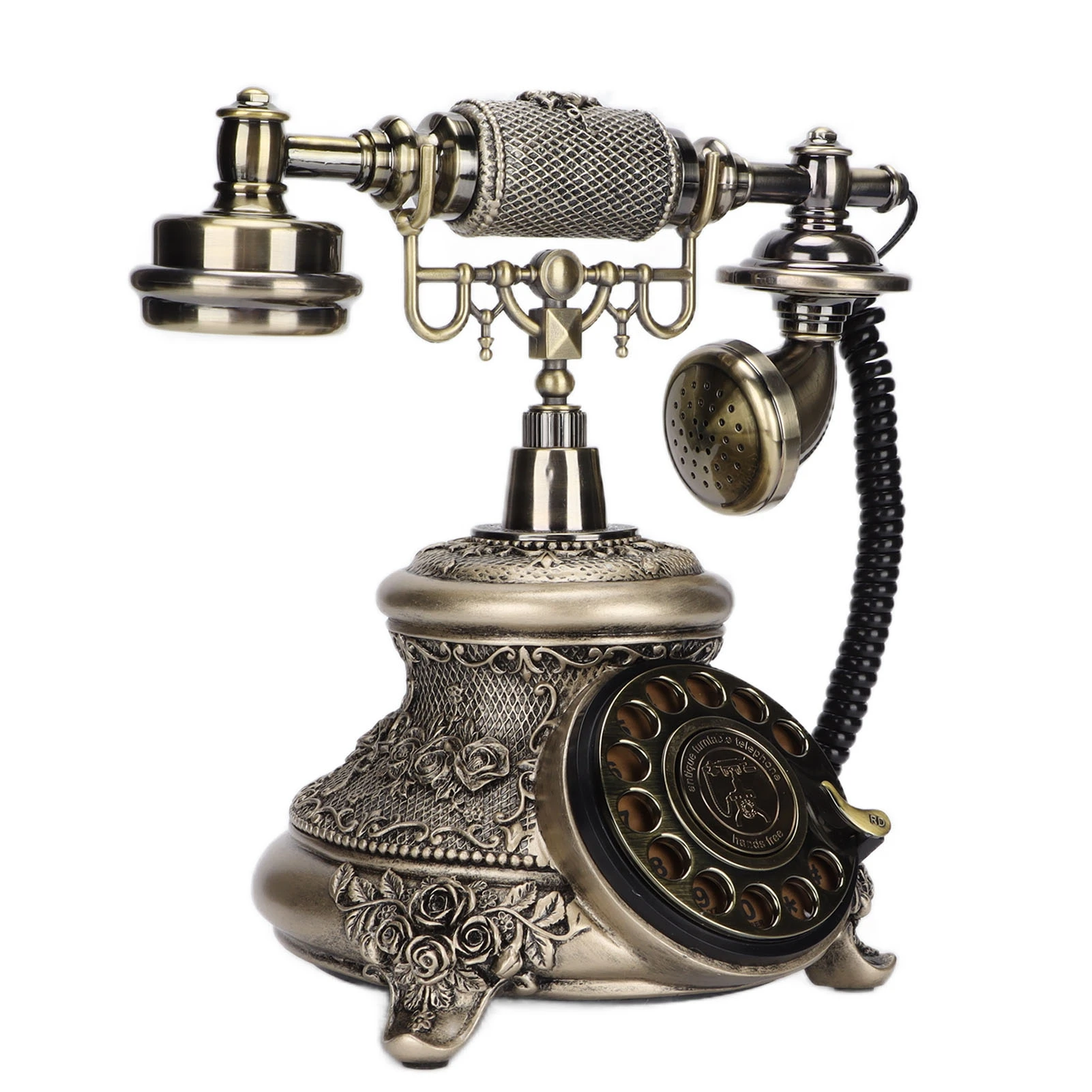 

Classic Retro Desk Phone, Rotary Dial Phone, Wired Landline Phone—Perfect for Decorating Homes, Offices, Cafés, and Bars