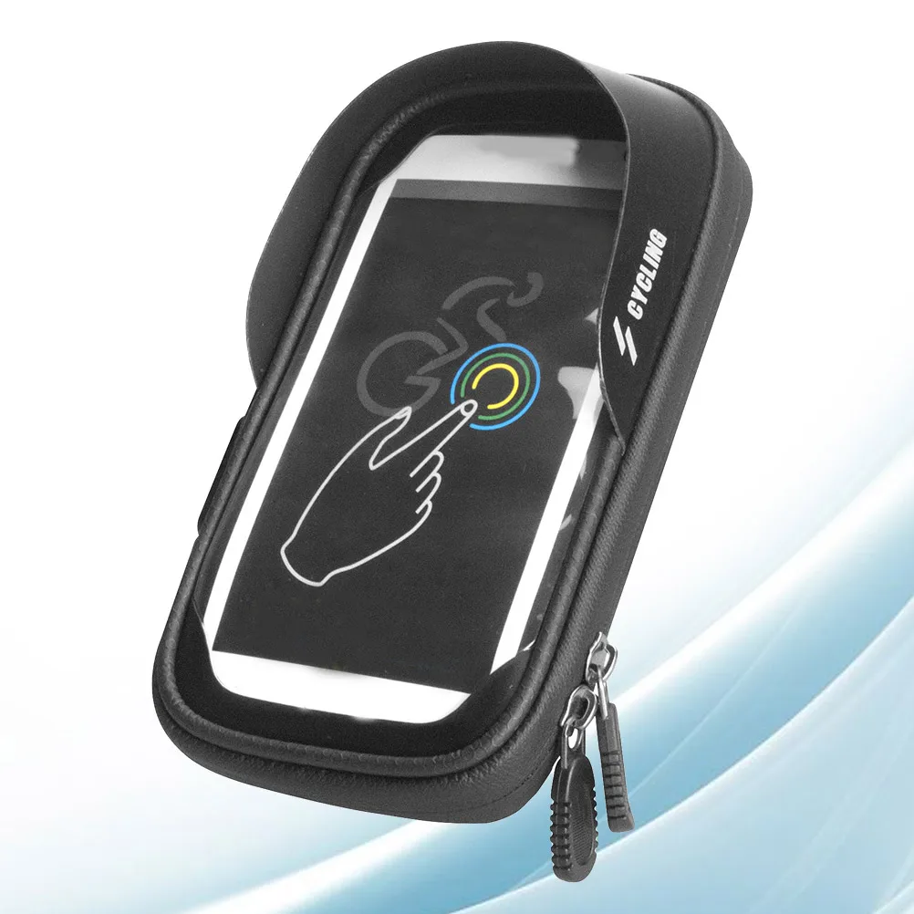 

Bike Handlebar Phone Bag 5 8 Inch TPU Touch Rainproof Lightweight Cycling Pack Fits Smartphones Transparent Window