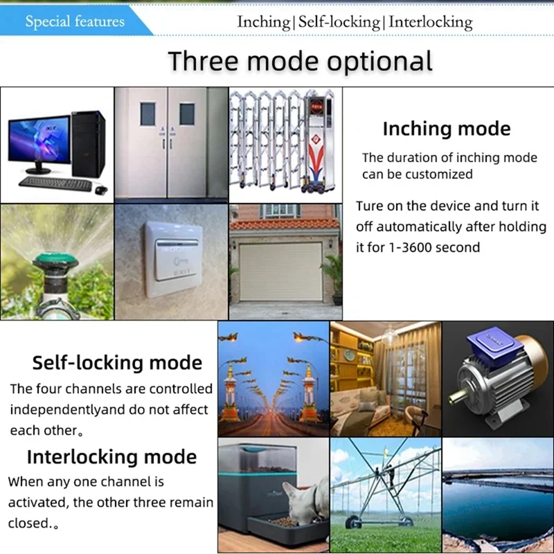 Tuya Smart Switch 4G LTE Relay with RF 433Mhz Smart GSM Switch APP Wireless Control 4G 4CH Remove Controller AC 85-250V-VVNB