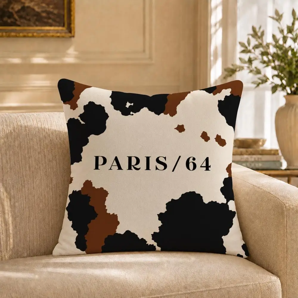 Brand 6-64 PARIS Cushion Cover Short‑plush Cushion Cover,Breathable,Skin‑friendly,Washable,room Sofa Decor Gift