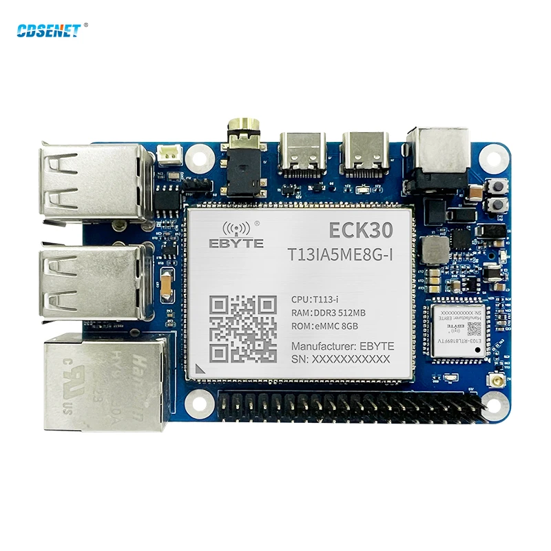 

T113-I Single Board Computer CDSENET ECB30-P4T13IA5ME8G-I RISC-V DSP RJ45 WIFI CAN MIPI 512M DDR3 8GB EMMC Industrial Grade