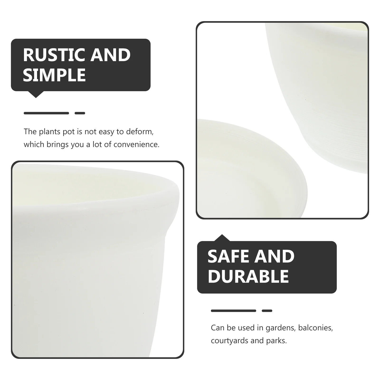 

2 set Thickened Flower Pot 10 Inch Plastic Planter With Saucer Drainage Holes For Indoor Plants Succulent Nursery Container