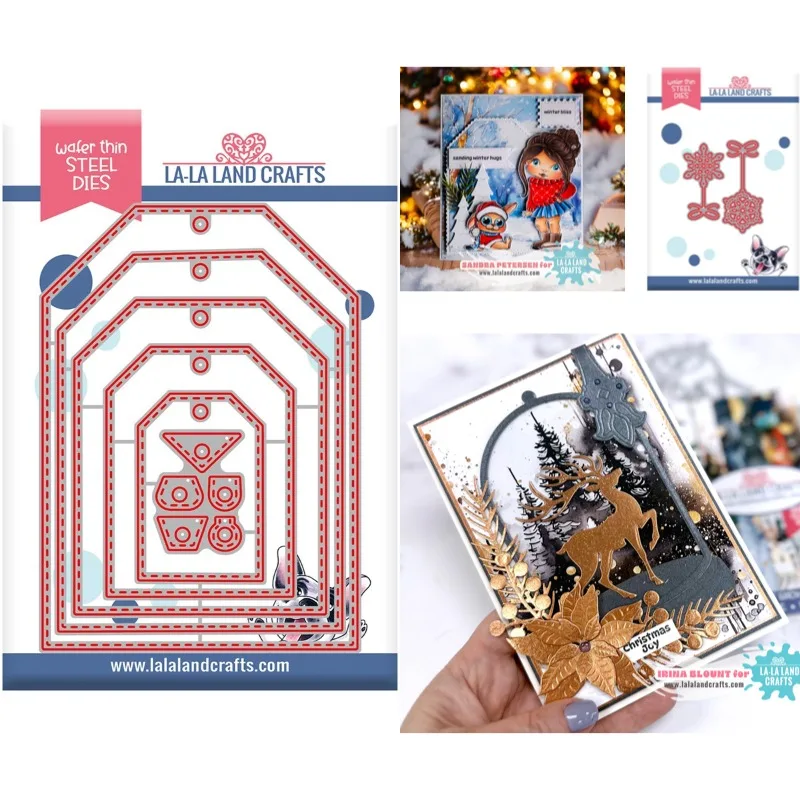 Snowflake Medallions Postage Rectangles Metal Die Cutting 2026 New DIY Die Molds Scrap Booking Paper Making Cuts Crafts Big