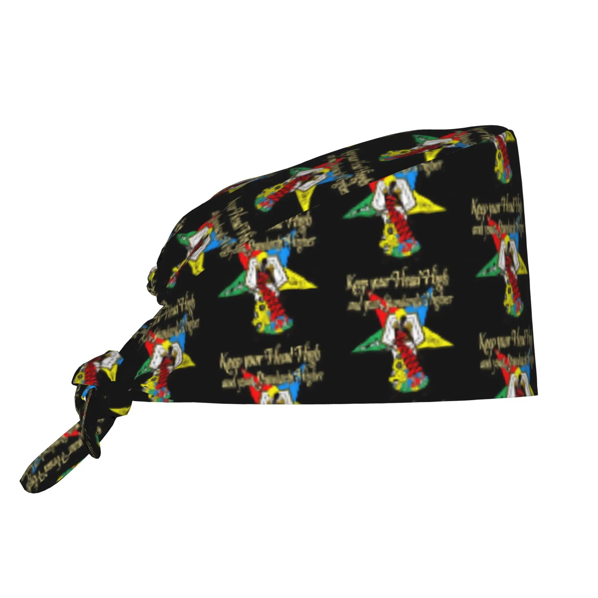 OES Order Of The Eastern Star Logo  Scrubs Cap Surgical Hats Women Men  Operating Room Cap Operator Hats Lab Works Hat