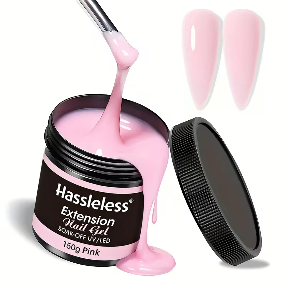 

Hassleless new single-jar nail extension gel (150g), a must-have for DIY nail art, large capacity, long-lasting hold, a must-hav