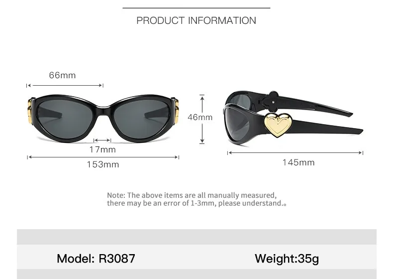 Retro Oval Cat-Eye Sunglasses — product detail 5