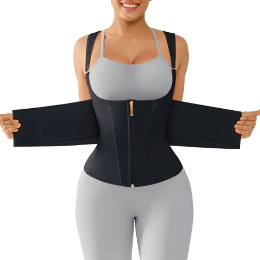 

Lover-Beauty Waist Trainer for Women Tummy Control Wrap Waist Cincher Corset Shapewear Postpartum Belly Band with Zipper Hook