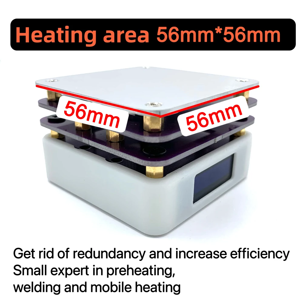 B50 65W PD Protocol Hot Plate Preheater Printed Circuit Board Soldering Heating Plate Rework Station Preheating Platform Repair