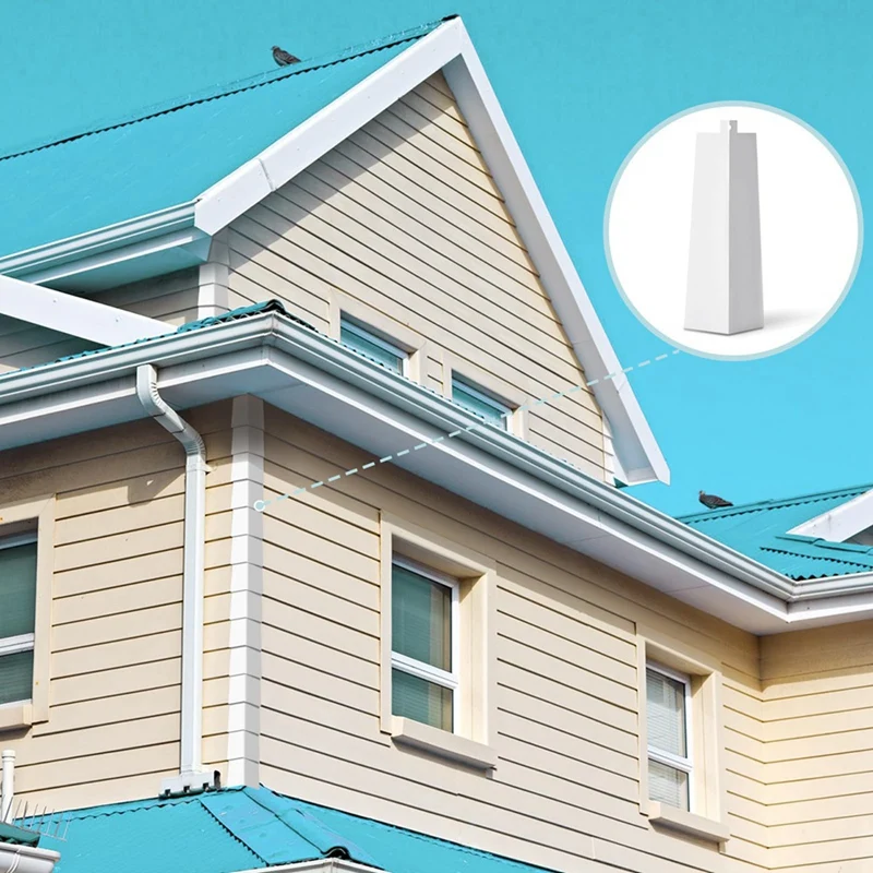 ฝาปิดมุมด้านนอกขอบอลูมิเนียมเรียบตัดเล็บโลหะ8ชิ้นสีขาว8ชิ้น