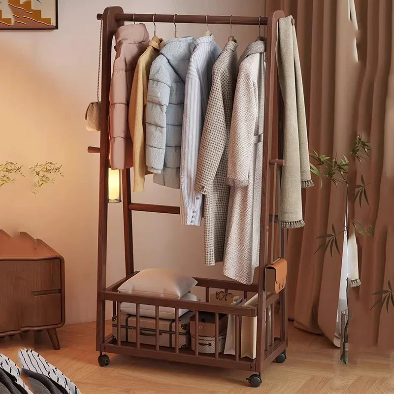 P1 Wooden Coat Racks Indoor Bedroom Headboards Hanging Portable Cheap Coat Racks Modern Display Porte Manteau Salon Furniture
